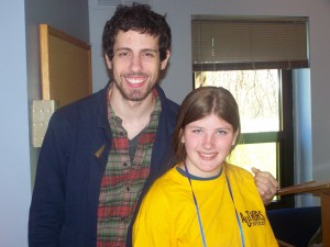 Authors Unlimited 5 Author Adam Silvera with his Teen Volunteer at Authors Unlimited 4